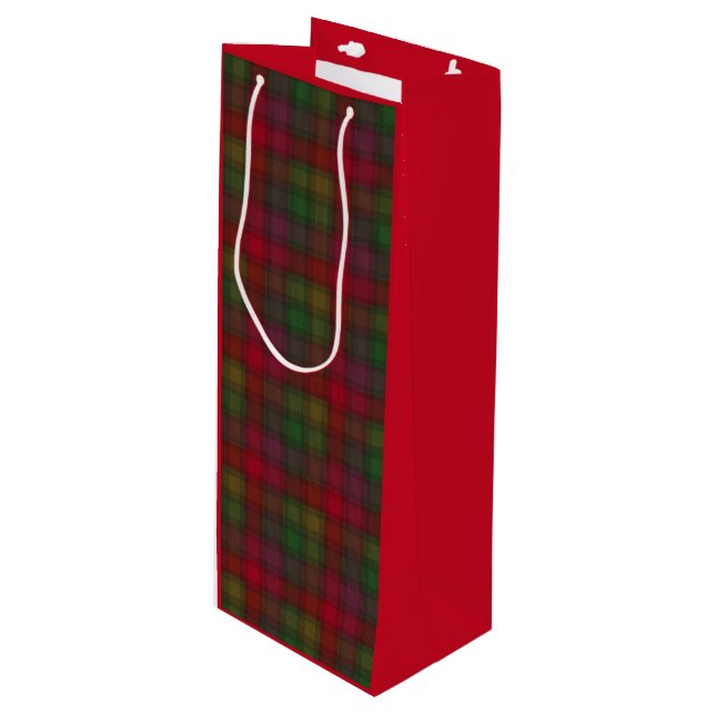 Sac Cadeau Pour Bouteille Green and red (Devant Angle)