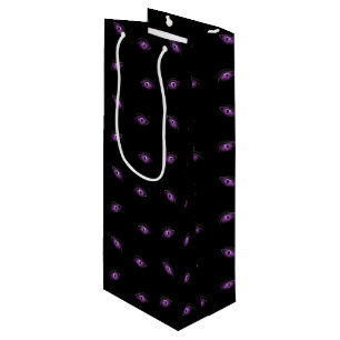 Sac Cadeau Pour Bouteille Halloween, Yeux Violets, Trick Or Treat, Hou