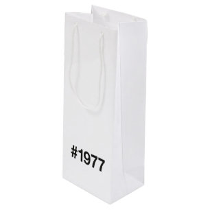 Sac Cadeau Pour Bouteille Hashtag 1977 48 Anniversaire