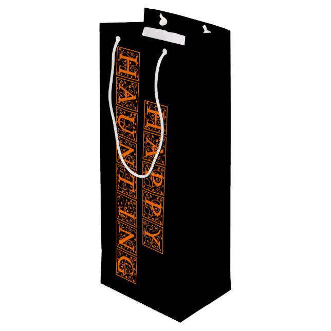 Sac Cadeau Pour Bouteille Heureux (Dos Angle)