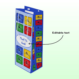 Sac Cadeau Pour Bouteille Icônes de ramage de texte personnalisées bleu