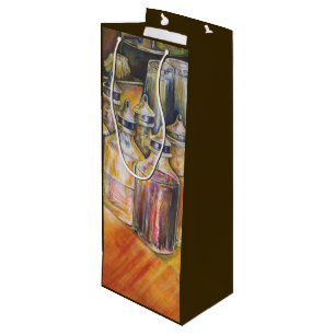 Sac Cadeau Pour Bouteille Idéographie de la lumière dorée