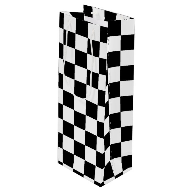 Sac Cadeau Pour Bouteille Indicateur Checker (Devant Angle)