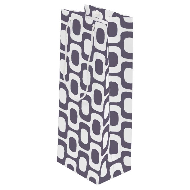 Sac Cadeau Pour Bouteille Ipanema Sidewalk Pattern, Beach Pattern, Brazil (Dos Angle)