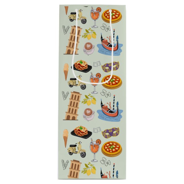 Sac Cadeau Pour Bouteille Italie Vacances parfaites (Devant)