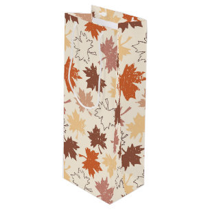 Sac Cadeau Pour Bouteille Jour d'action de grâce automne chute feuilles d'ér