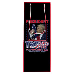 Sac Cadeau Pour Bouteille Jour de l'investiture du président Trump