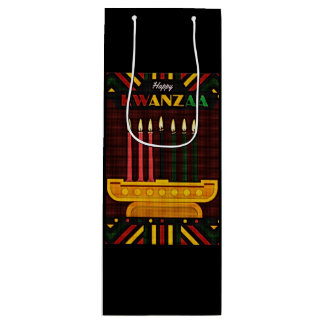 Sac Cadeau Pour Bouteille Joyeux Kwanzaa PopArt