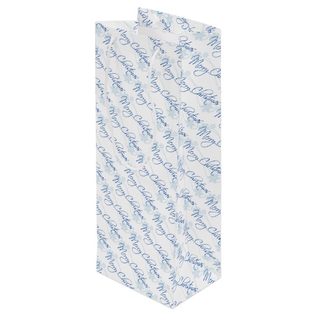 Sac Cadeau Pour Bouteille Joyeux Noël (Dos Angle)
