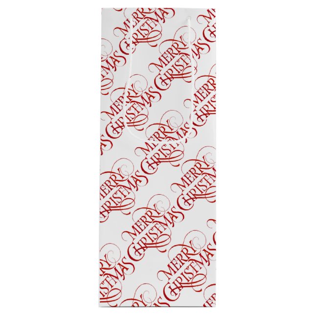 Sac Cadeau Pour Bouteille Joyeux Noël (Devant)