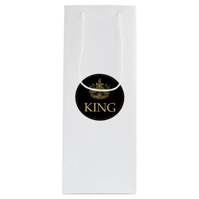 Sac Cadeau Pour Bouteille King and Crown Royal Emblem (Devant)