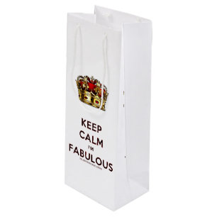 Sac Cadeau Pour Bouteille La couronne dorée rouge de SlipperyJoe garde son c