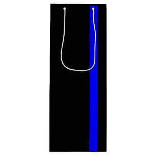 Sac Cadeau Pour Bouteille La verticale mince symbolique de Blue Line