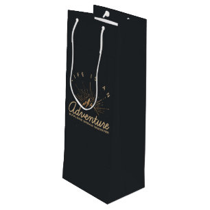 Sac Cadeau Pour Bouteille La vie est une aventure Explore Dream Découvrir