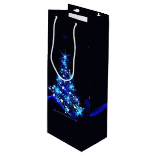 Sac Cadeau Pour Bouteille l'arbre de Noël stylisé et lumineux de SlipperyJoe
