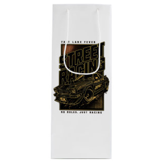 Sac Cadeau Pour Bouteille L'art de la voiture de sport rétro Fast Lane Fever