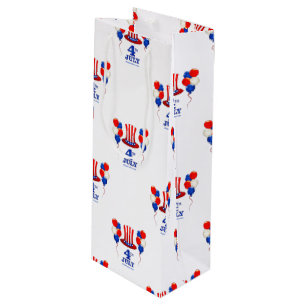 Sac Cadeau Pour Bouteille Le classique de la fête d'indépendance du 4 juille