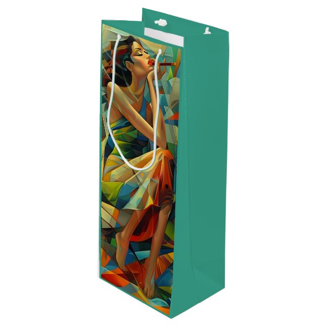 SAC CADEAU POUR BOUTEILLE LE DERNIER VISITEUR (Devant Angle)