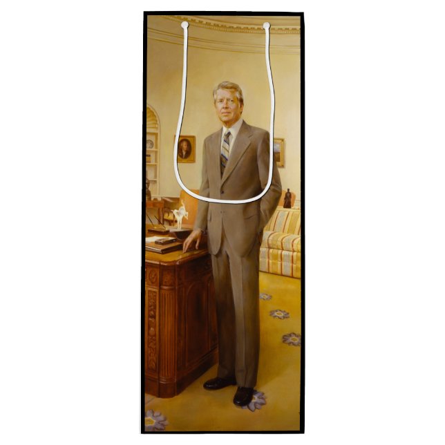 Sac Cadeau Pour Bouteille Le président américain James Earl Carter au Bureau (Devant)