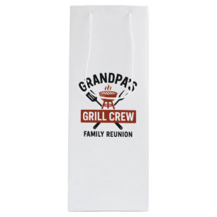Sac Cadeau Pour Bouteille L'équipage du grill de grand-père Chemise de réu