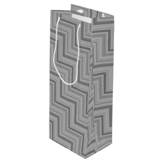 Sac Cadeau Pour Bouteille Les Grands Stripes (Devant Angle)