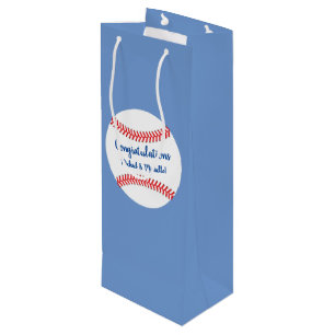 Sac Cadeau Pour Bouteille Little Slugger Baseball Baby shower Moyen Cadeau B