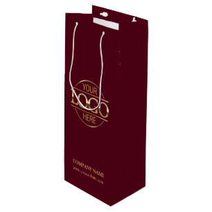 Sac Cadeau Pour Bouteille Logo d'entreprise de la Bourgogne moderne