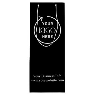 Sac Cadeau Pour Bouteille Logo d'entreprise Entreprise Vin Minimaliste Cor