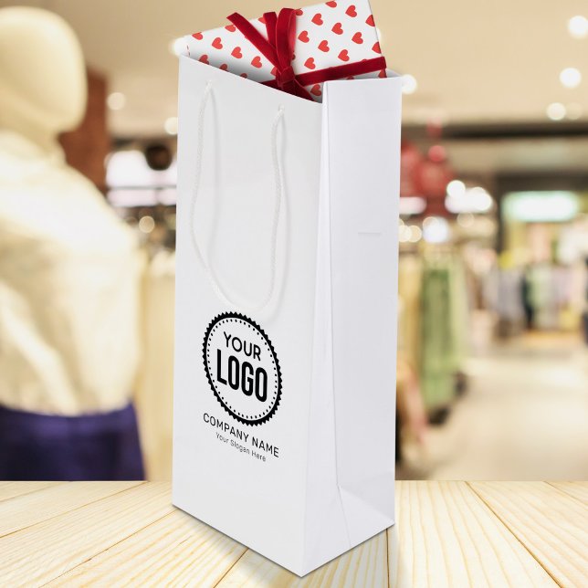 Sac Cadeau Pour Bouteille Logo Et Slogan Personnalisés Avec Promotions (Créateur téléchargé)