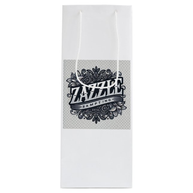 Sac Cadeau Pour Bouteille Logo stylish Zazzle Store (Devant)