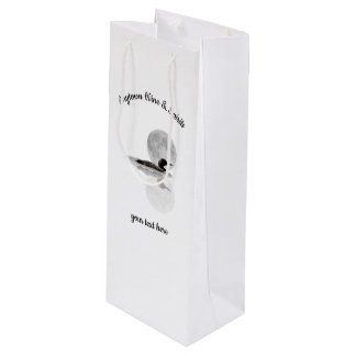 Sac Cadeau Pour Bouteille Loon Under Full Moon Wine Gift Bag