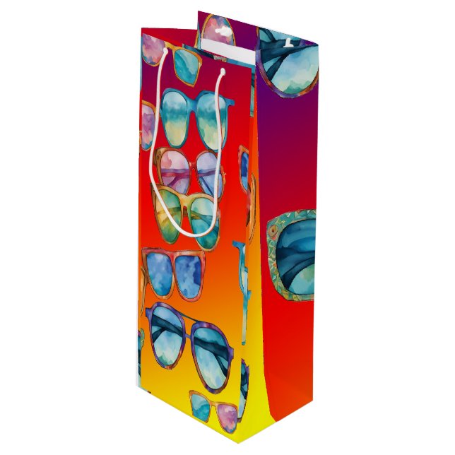 Sac Cadeau Pour Bouteille Lunettes de soleil style Boho (Devant Angle)