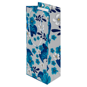 Sac Cadeau Pour Bouteille Luxe floral