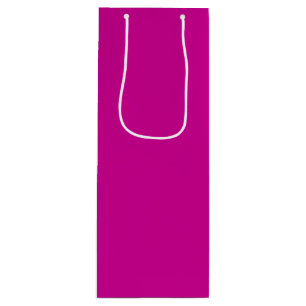 Sac Cadeau Pour Bouteille Magenta brillant uni
