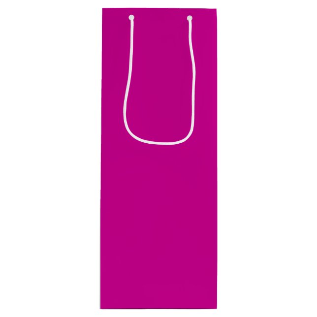 Sac Cadeau Pour Bouteille Magenta brillant uni (Devant)