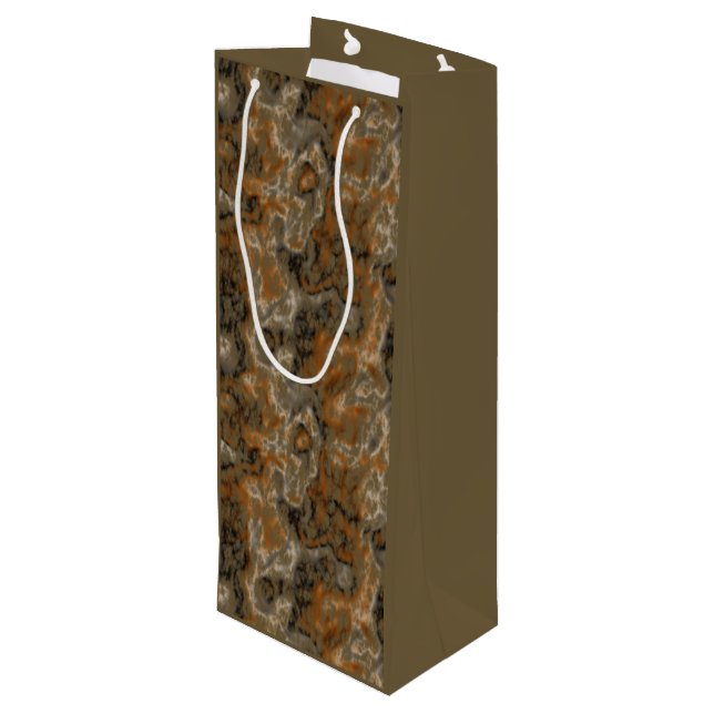 Sac Cadeau Pour Bouteille Marbre doré (Dos Angle)