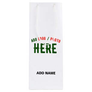 SAC CADEAU POUR BOUTEILLE MARQUE BLANCHE VERIFIEE PERSONNALISABLE MODERNE ET