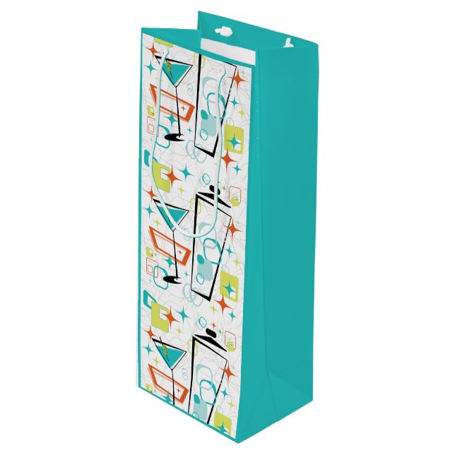 Sac Cadeau Pour Bouteille Martini un Aller-Aller ! (Devant Angle)