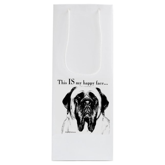 Sac Cadeau Pour Bouteille Mastiff134 (Devant)