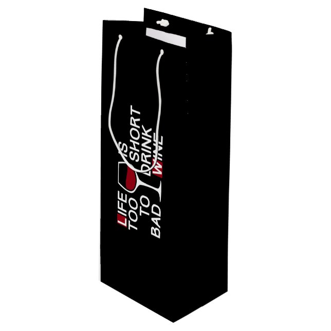 Sac Cadeau Pour Bouteille Mauvais vin (Devant Angle)