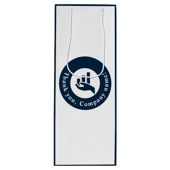 Sac Cadeau Pour Bouteille Merci! Objet publicitaire personnalisé (Devant)