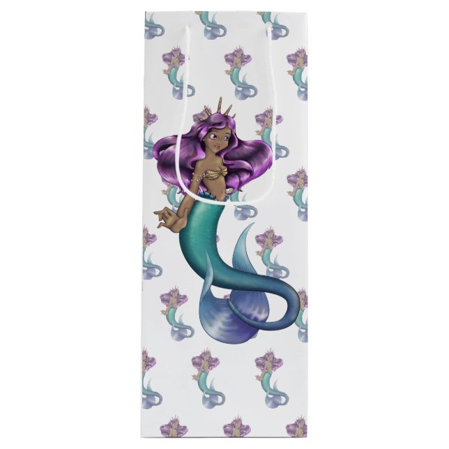 Sac Cadeau Pour Bouteille Mermaid Iole (Devant)