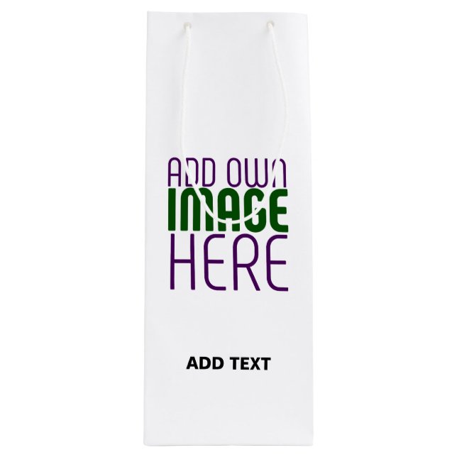 SAC CADEAU POUR BOUTEILLE MODELE DE TEXTE D'IMAGE BLANC SIMPLE ÉDITABLE MODE (Devant)