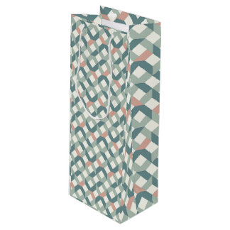Sac Cadeau Pour Bouteille Modern Geometric Gift Bag for Quilters