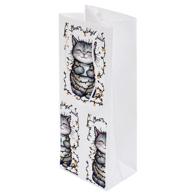 Sac Cadeau Pour Bouteille Mom's Jingle Juice  (Dos Angle)