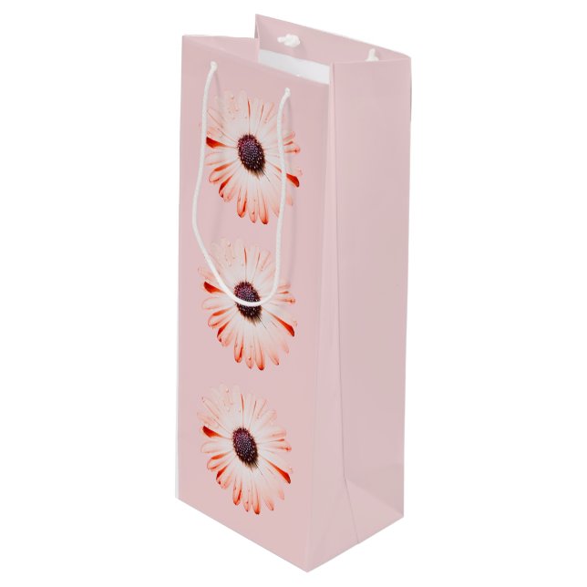 Sac Cadeau Pour Bouteille Montana Fleurs sauvages en rose (Devant Angle)
