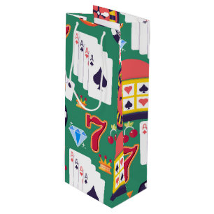 Sac Cadeau Pour Bouteille Motif de casino