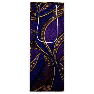 Sac Cadeau Pour Bouteille Motif de cire Royal Afro