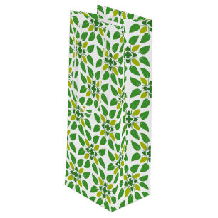 Sac Cadeau Pour Bouteille Motif de feuilles, motif de feuilles, feuilles ver