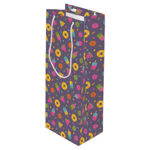 Sac Cadeau Pour Bouteille motif de glace d'été coloré